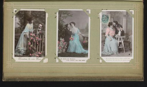 Three portraits of a couple in love