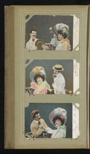 Three portraits of a couple in love