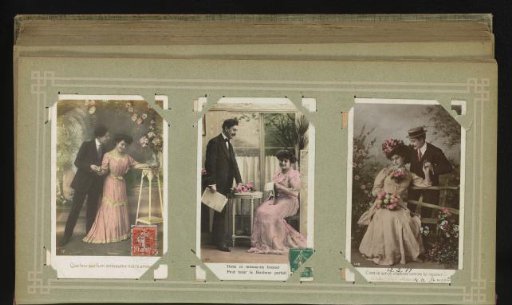 Three portraits of a couple in love