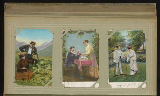 Three portraits of a couple in love
