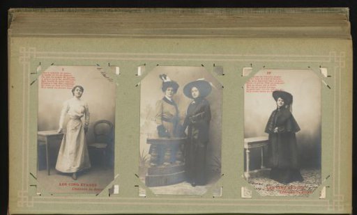 Three portraits of young women