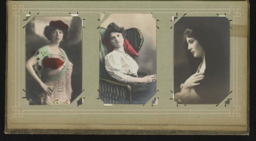 Three portraits of young women