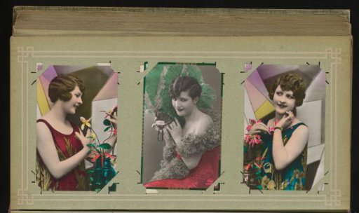 Three portraits of young women