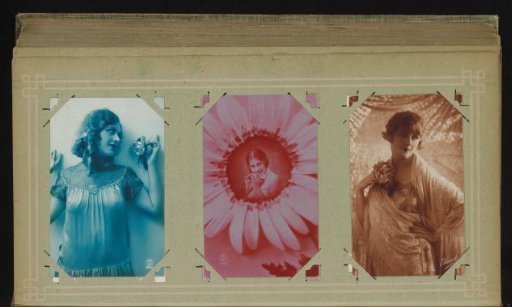 Three portraits of young women