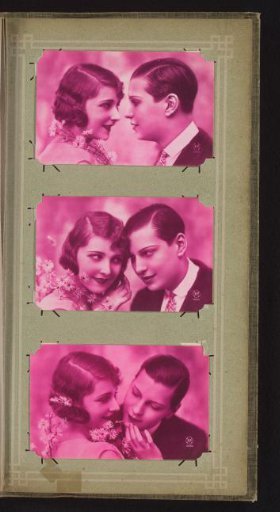 Three portraits of a couple in love