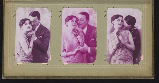 Three portraits of a couple in love