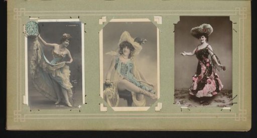 Three portraits of actresses