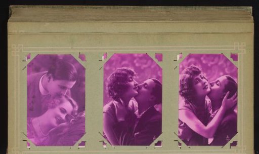 Three portraits of a couple in love