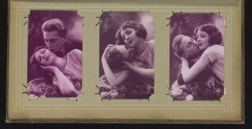 Three portraits of a couple in love