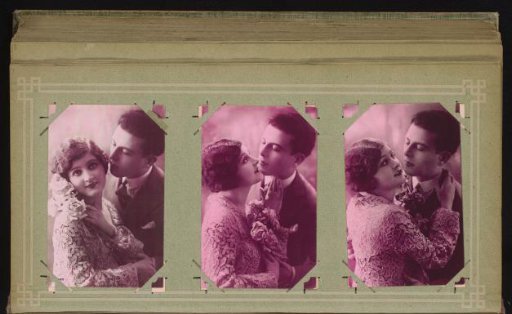 Three portraits of a couple in love