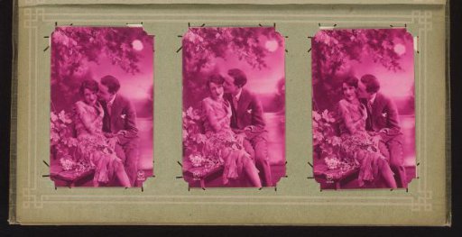 Three portraits of a couple in love