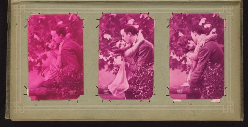 Three portraits of a couple in love