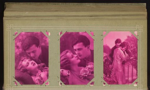 Three portraits of a couple in love