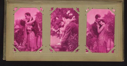 Three portraits of a couple in love