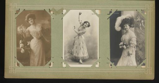 Two portraits of Betty Darmand and a portrait of Luz Chavita