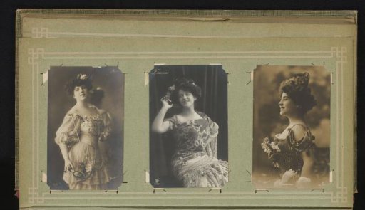 Three portraits of actresses