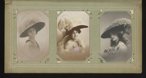 Three portraits of actresses