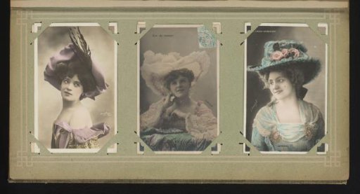 Three portraits of actresses, including Eva du Perret