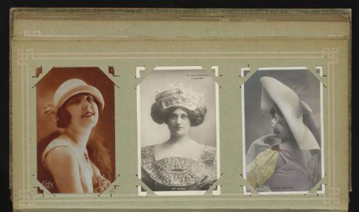 Three portraits of actresses, including Lise Fleuron