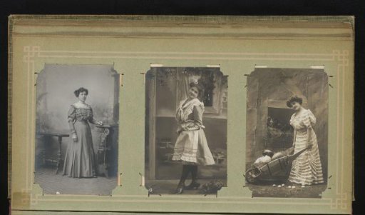 Three portraits of young women
