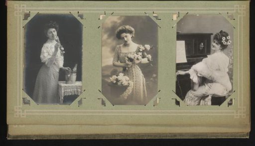 Three portraits of young women
