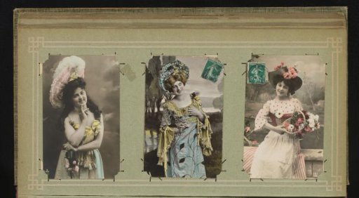 Three portraits of young women