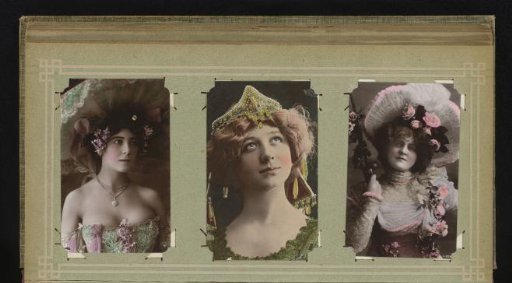 Three portraits of young women