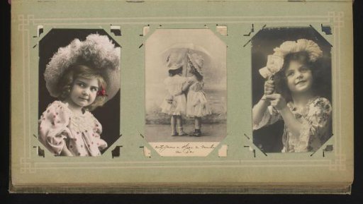 Three portraits of girls