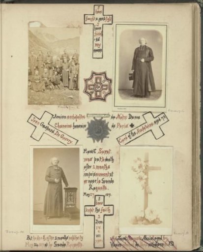 Group portrait of clergymen in the mountains