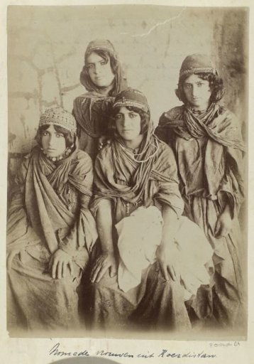 Portrait of four young Kurdish women