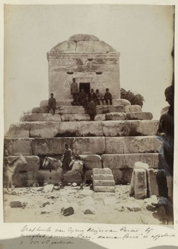 Company posing on the tomb of Cyrus the Great in Pasargadae