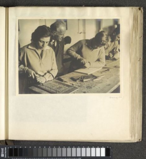Pupils of Schule Schloss Salem assisting a woodcarver