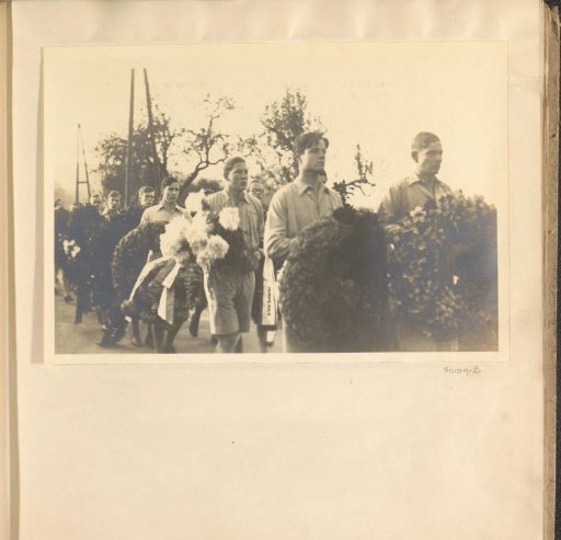 Young Men Carrying Bouquets at the Funeral of Max von Baden