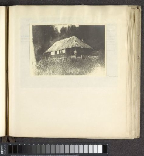 A pupil of Schule Schloss Salem at a self-built log cabin