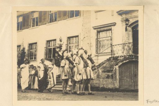 Pupils of Schule Schloss Salem during a dramatic performance