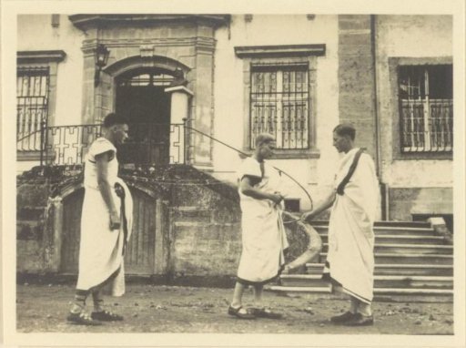 Pupils of Schule Schloss Salem during a dramatic performance