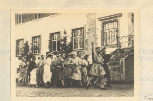 Pupils of Schule Schloss Salem during a dramatic performance