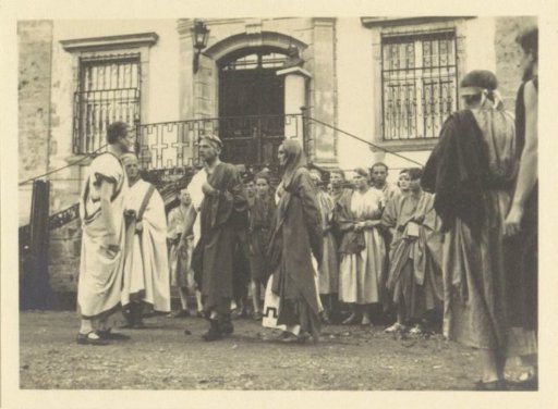 Pupils of Schule Schloss Salem during a dramatic performance