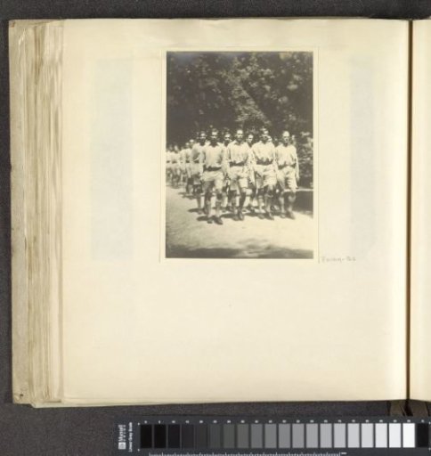 Marching pupils of Schule Schloss Salem during a group discipline exercise