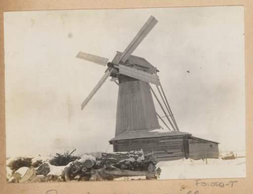 Wooden corn mill in Russia