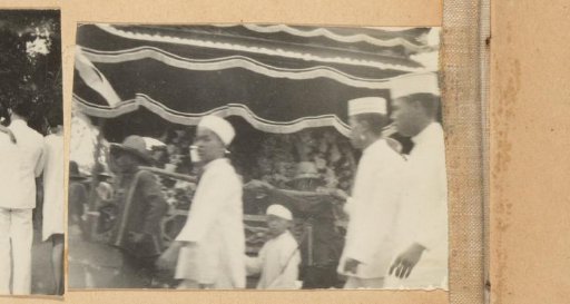 Participants in a funeral procession, probably in Yogyakarta