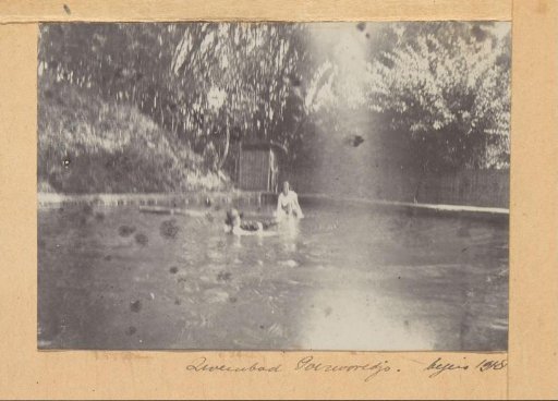 Children in a swimming pool in Purworejo