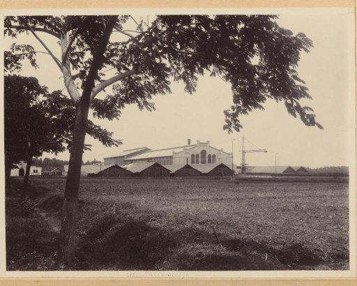 Sugar factory with a crane in Purworejo