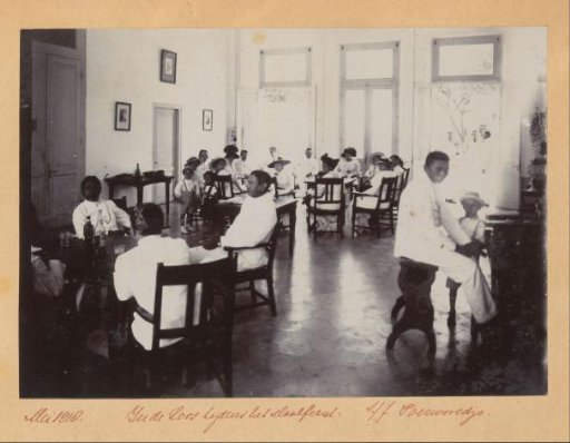Company in a sugar factory in Purworejo during the feast