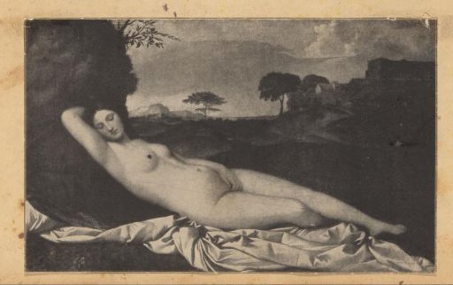 Photographic reproduction of the Sleeping Venus by Giorgione