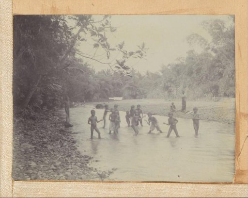 Children playing in a river in the Dutch East Indies