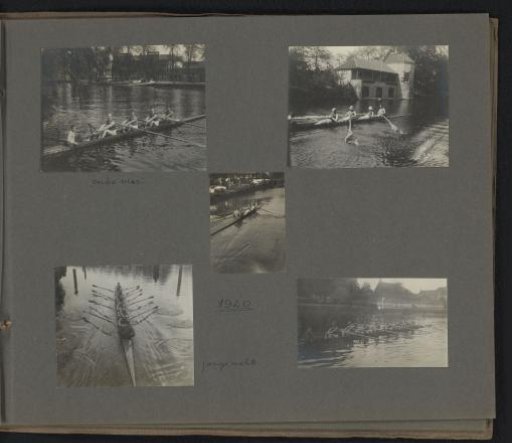 Five Photos of Rowing Crews De Oude Vier and De Jonge Acht in Action