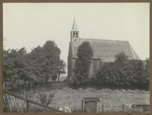 Church of Buiksloot with a meadow in front of it