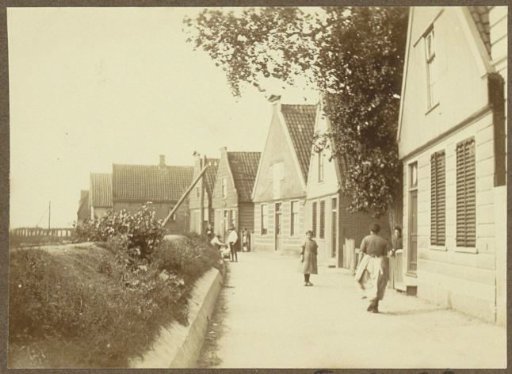 Residents of Durgerdam in front of their houses