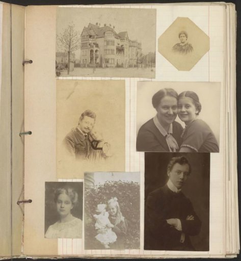 Portraits and city view